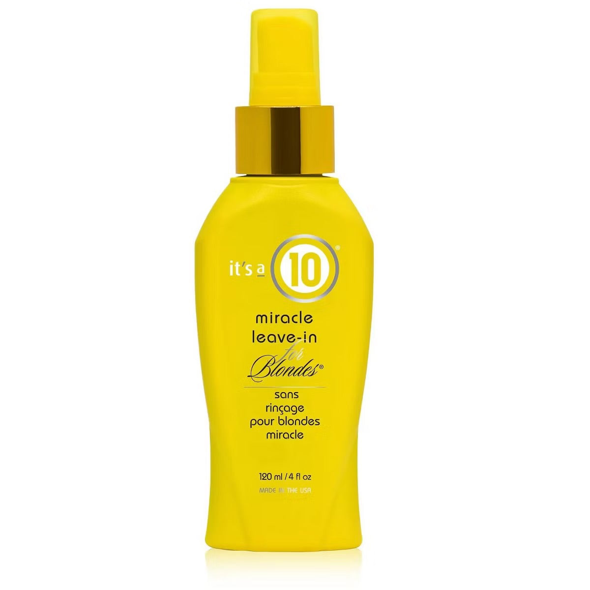 It's a 10 Haircare Miracle Leave-In for BLONDES (4 oz) Ten Benefits Conditioner | For Natural and Color Treated Blonde Hair | Powerful Violet Formula