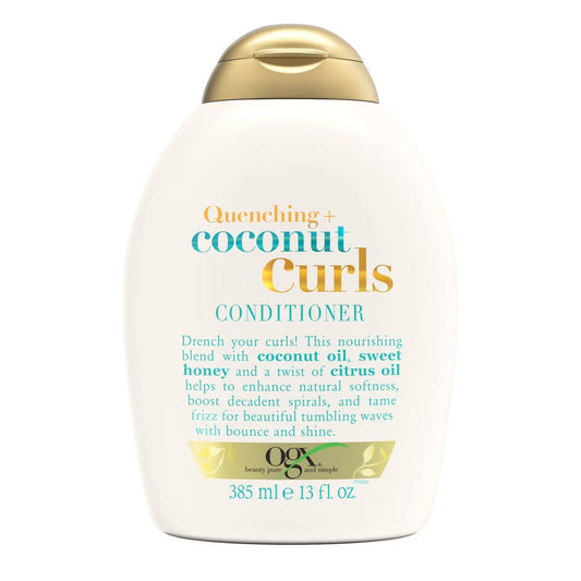 OGX Quenching+ Coconut Curls Conditioner with Coconut Oil, Citrus Oil & Honey - 13 fl oz