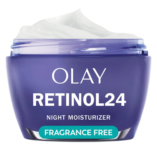 Olay Face Moisturizer Retinol 24 Night Cream, Regenerist, Fragrance Free Facial Moisturizer, 1.7 oz