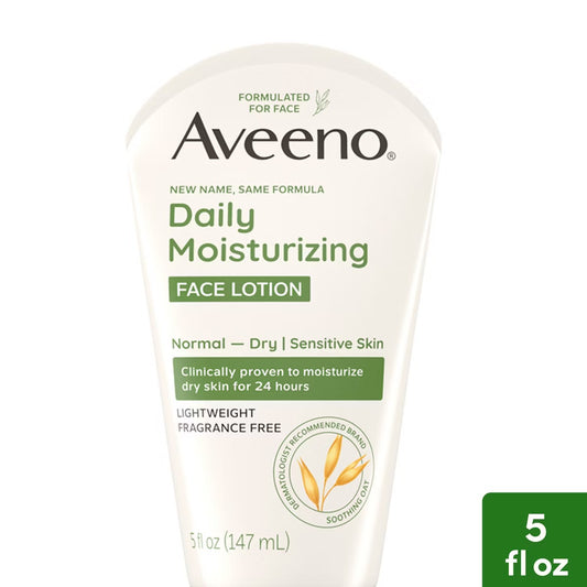 Aveeno Daily Moisturizing Prebiotic Oat Face Cream for Dry Skin - Fragrance Free - 5 oz